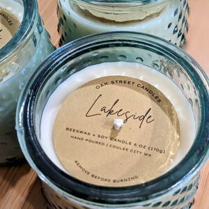 Natural Soy + Beeswax Candle Lakeside Oak Street Candles Floral Musk
